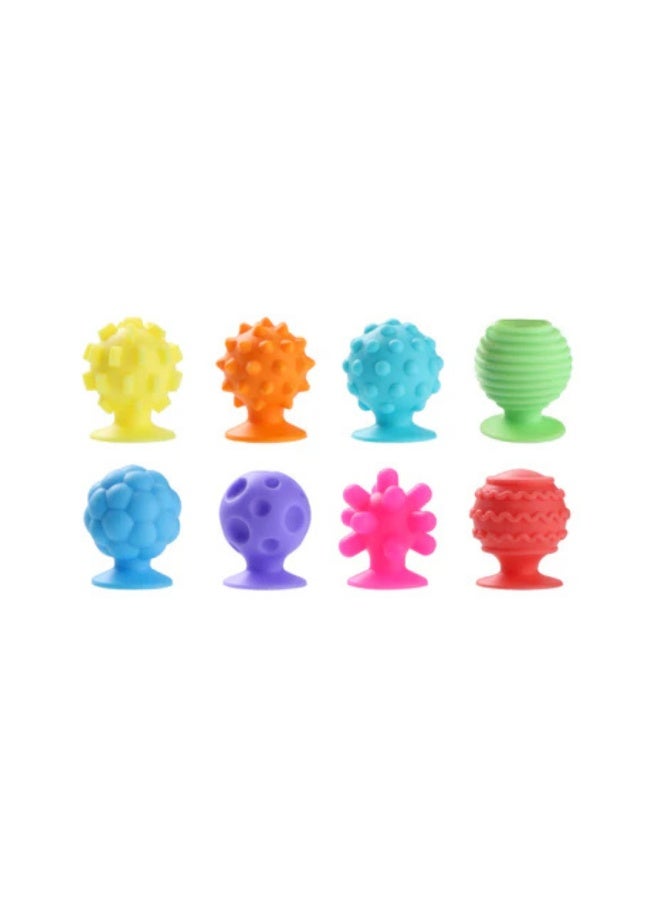 SnuzzleMart Sensory Silicone Suction Fidget Toy Set – 8 Pieces - Image 3